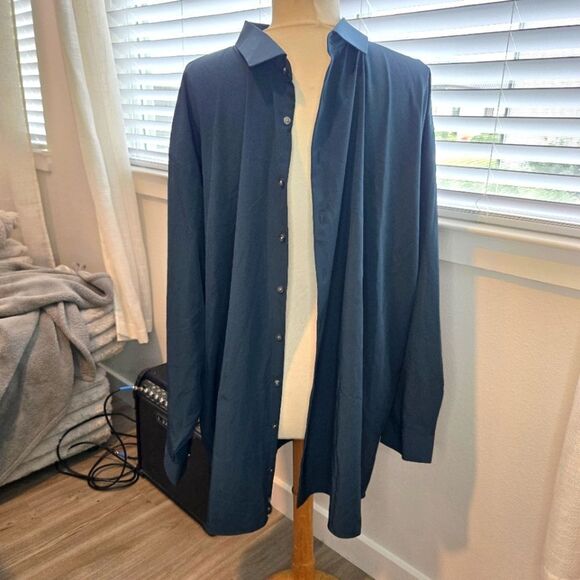 JF j. Ferrar long sleeve button down shirt stretchy big and tall sz 3XL - Picture 2 of 6